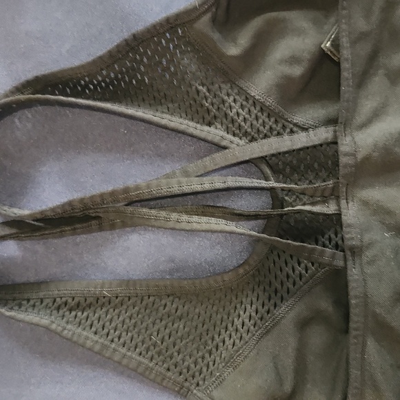 ♻️Victoria Secret Sport Mesh Front Strappy Back Bralette Light Size Large Black - Picture 6 of 6